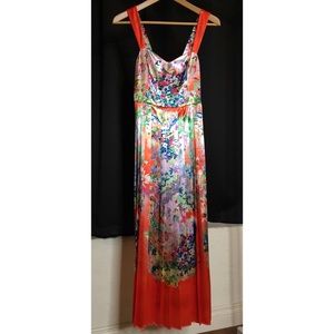 Orange H&M Hawaiian Print Maxi Dress